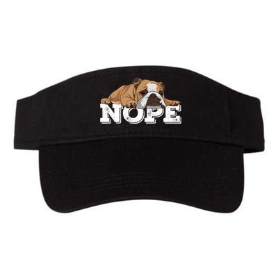 Nope Lazy English Bulldog Dog Lover TShirt Visor