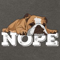 Nope Lazy English Bulldog Dog Lover TShirt Cotton Canvas Backpack