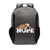 Nope Lazy English Bulldog Dog Lover TShirt Vector Backpack