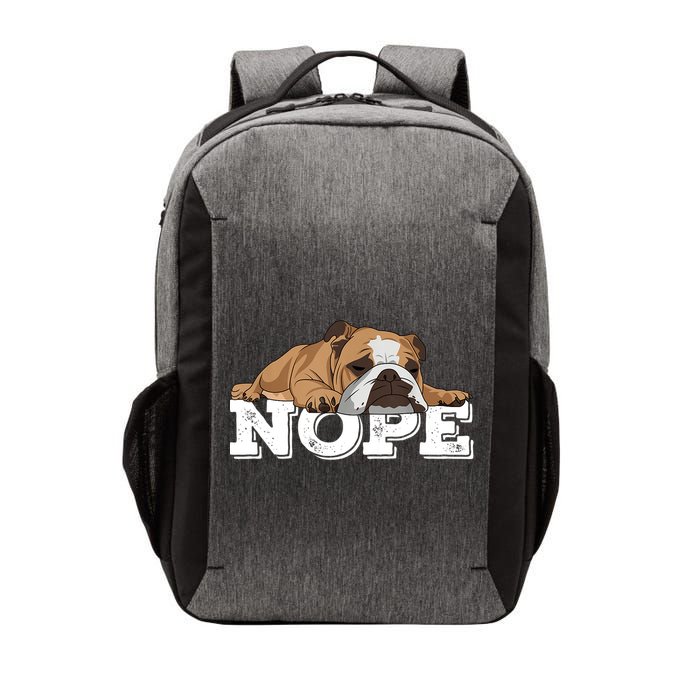 Nope Lazy English Bulldog Dog Lover TShirt Vector Backpack