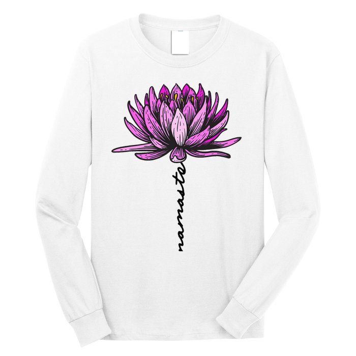 Namaste Lotus Flower Spiritual Yoga Meditation Gift Long Sleeve Shirt