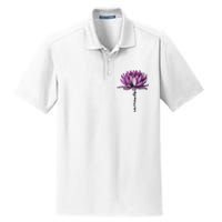 Namaste Lotus Flower Spiritual Yoga Meditation Gift Dry Zone Grid Polo