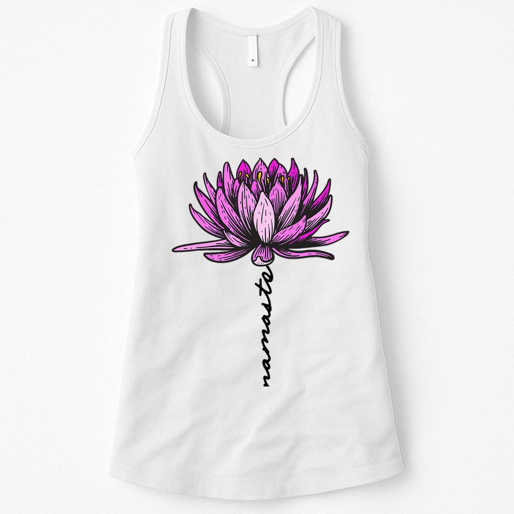 Namaste Lotus Flower Spiritual Yoga Meditation Gift Womens Tank Top