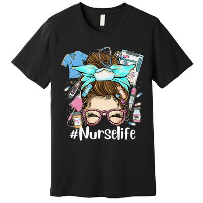 Nurse Life Funny Nurse Gifts Nurselife LPN CNA Nursing Premium T-Shirt