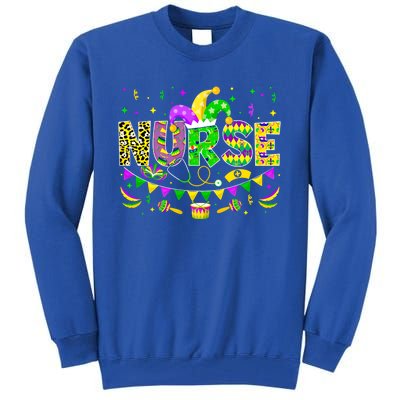 Nurse Lover Funny Mardi Gras Carnival Party Gift Tall Sweatshirt