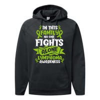 Non-Hodgkin Lymphoma Family Support Cancer Awareness Performance Fleece Hoodie