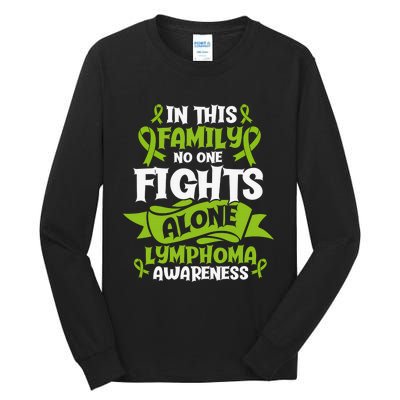 Non-Hodgkin Lymphoma Family Support Cancer Awareness Tall Long Sleeve T-Shirt