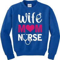 Nurse Lovers Funny Funny Gift Wife Mom Nurse Meaningful Gift Kids Sweatshirt