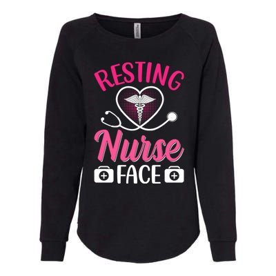 Nurse Lovers Funny Gift Resting Nurse Face Gift Womens California Wash Sweatshirt