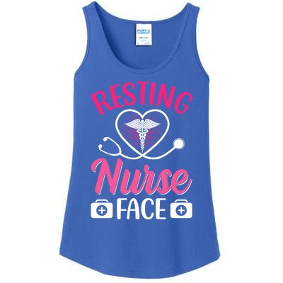 Nurse Lovers Funny Gift Resting Nurse Face Gift Ladies Essential Tank