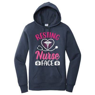 Nurse Lovers Funny Gift Resting Nurse Face Gift Women's Pullover Hoodie