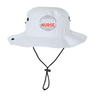 Nurse Lover Funny Safety First With A Nurse Retro Cool Gift Legacy Cool Fit Booney Bucket Hat