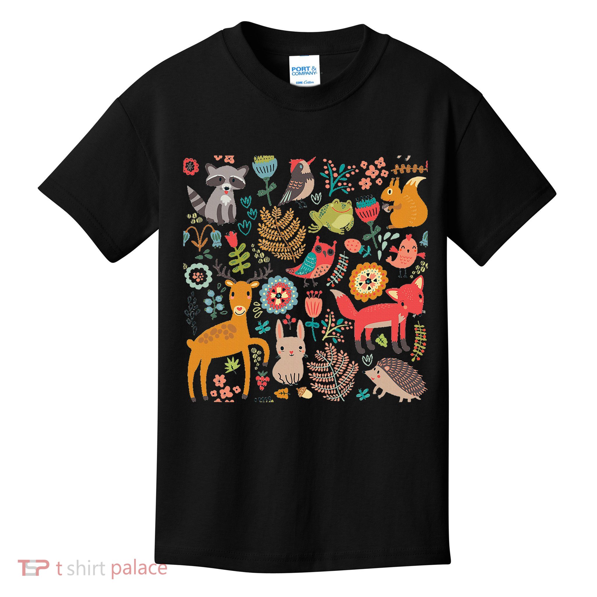 Nature Lover, Forest Animals Kids T-Shirt