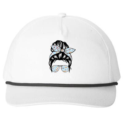 Nurse Life Female Bun Snapback Five-Panel Rope Hat