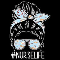 Nurse Life Female Bun Womens Tank Top