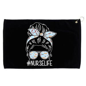 Nurse Life Female Bun Grommeted Golf Towel