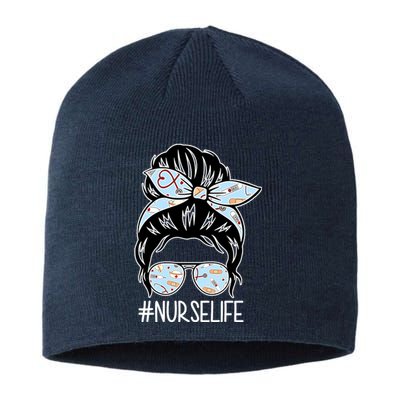 Nurse Life Female Bun Sustainable Beanie