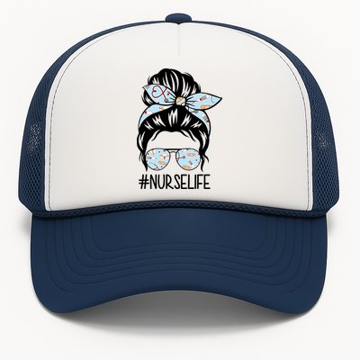 Nurse Life Female Bun Trucker Hat