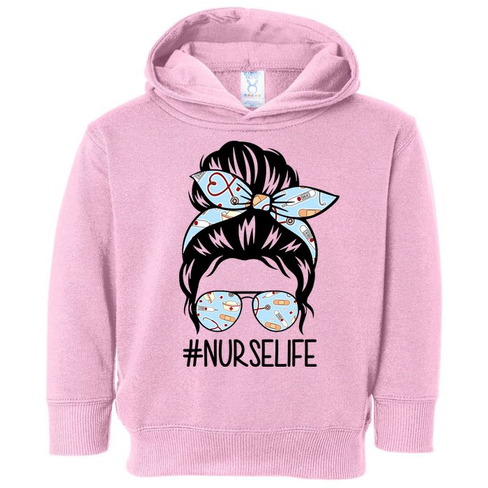 Nurse Life Female Bun Toddler Hoodie