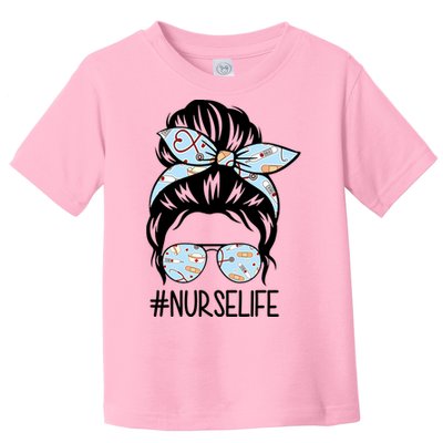 Nurse Life Female Bun Toddler T-Shirt