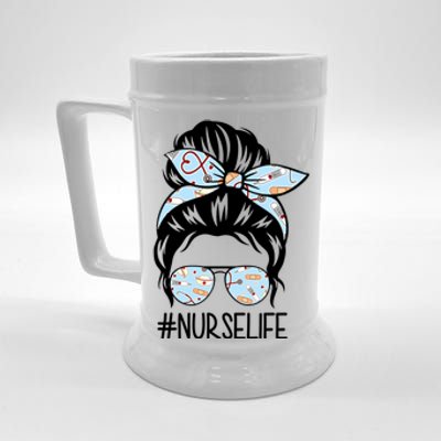 Nurse Life Female Bun Beer Stein