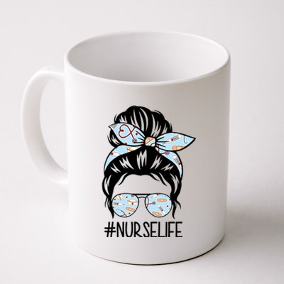 Nurse Life Female Bun Coffee Mug