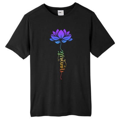 Namaste Lotus Flower Meditation Yoga Tall Fusion ChromaSoft Performance T-Shirt