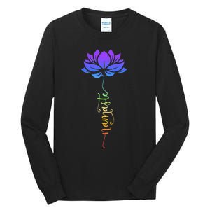 Namaste Lotus Flower Meditation Yoga Tall Long Sleeve T-Shirt