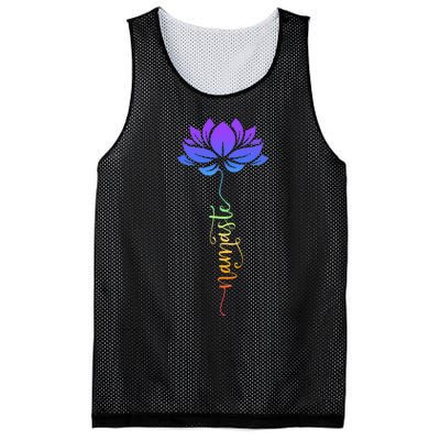 Namaste Lotus Flower Meditation Yoga Mesh Reversible Basketball Jersey Tank