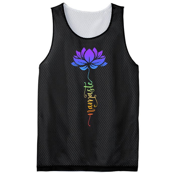 Namaste Lotus Flower Meditation Yoga Mesh Reversible Basketball Jersey Tank