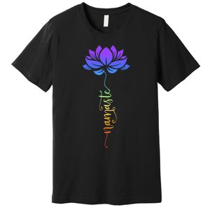 Namaste Lotus Flower Meditation Yoga Premium T-Shirt