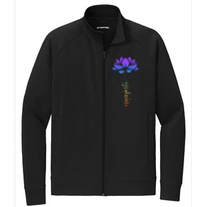 Namaste Lotus Flower Meditation Yoga Stretch Full-Zip Cadet Jacket