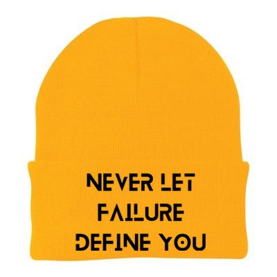 Never Let Failure Define You Work Hard All Day To Your Goals Gift Knit Cap Winter Beanie