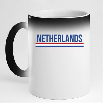 Netherlands Logo Gift 11oz Black Color Changing Mug