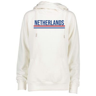 Netherlands Logo Gift Womens Funnel Neck Pullover Hood