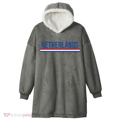 Netherlands Logo Gift Hooded Wearable Blanket