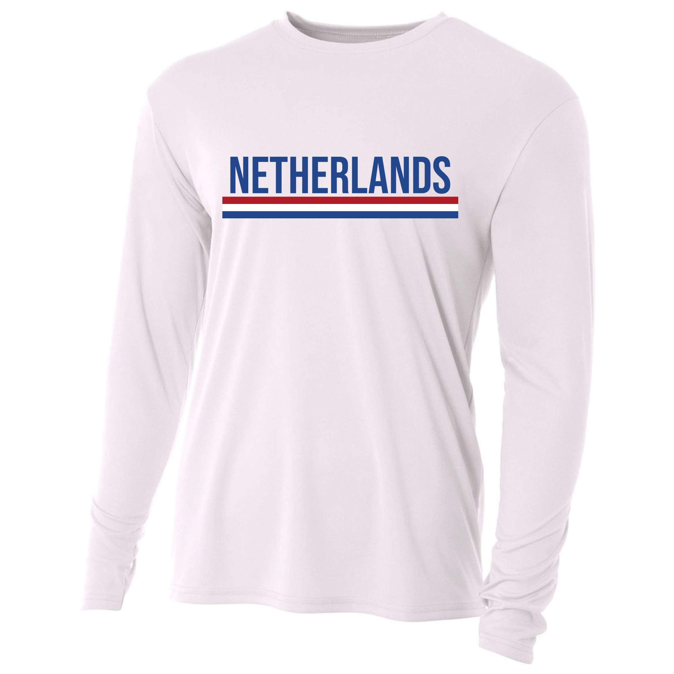 Netherlands Logo Gift Cooling Performance Long Sleeve Crew
