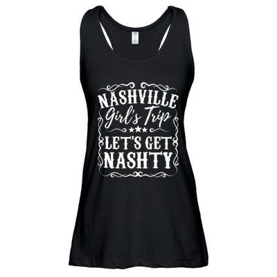 Nashville Lets Get Nashty Bachelorette Party Girls Trip Gift Ladies Essential Flowy Tank