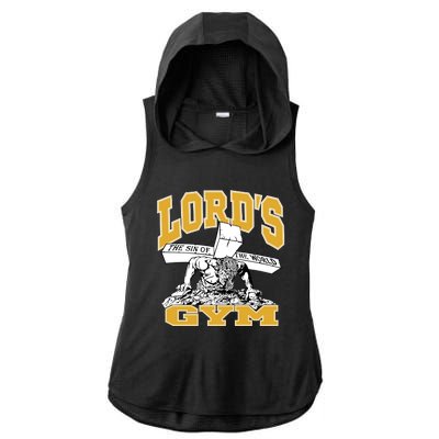 New Lord's Gym Cool Graphic Design Ladies PosiCharge Tri-Blend Wicking Draft Hoodie Tank