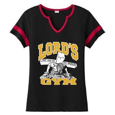 New Lord's Gym Cool Graphic Design Ladies Halftime Notch Neck Tee