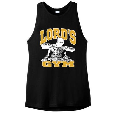 New Lord's Gym Cool Graphic Design Ladies PosiCharge Tri-Blend Wicking Tank