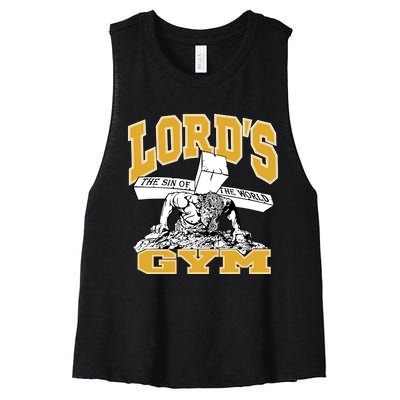 New Lord's Gym Cool Graphic Design Women's Racerback Cropped Tank