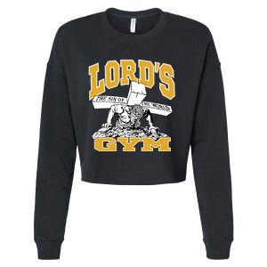 New Lord's Gym Cool Graphic Design Cropped Pullover Crew