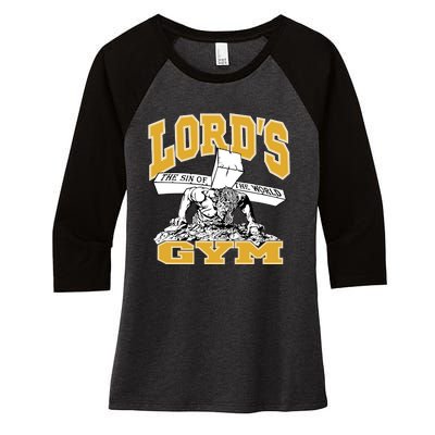 New Lord's Gym Cool Graphic Design Women's Tri-Blend 3/4-Sleeve Raglan Shirt