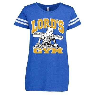 New Lord's Gym Cool Graphic Design Enza Ladies Jersey Football T-Shirt