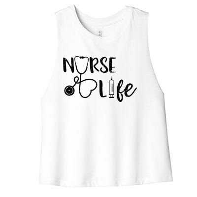 Nurse Life Gift Nursing School Women's Racerback Cropped Tank