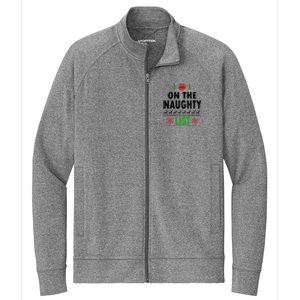 Naughty List Gift Santa Ugly Christmas Stretch Full-Zip Cadet Jacket