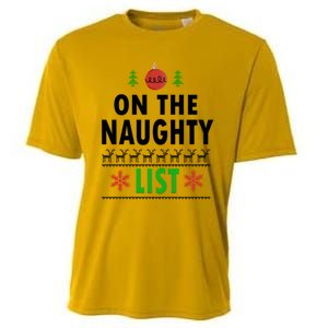 Naughty List Gift Santa Ugly Christmas Cooling Performance Crew T-Shirt