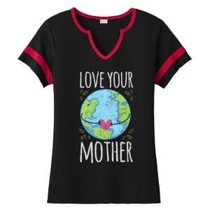 Nature Lover Gift Ideas Love Your Mother Earth Cute Gift Ladies Halftime Notch Neck Tee