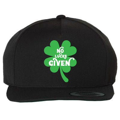 No Lucks Given Wool Snapback Cap